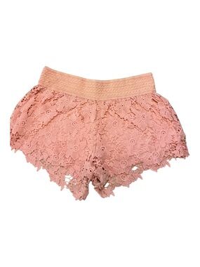 Crochet Lace Pink Shorts